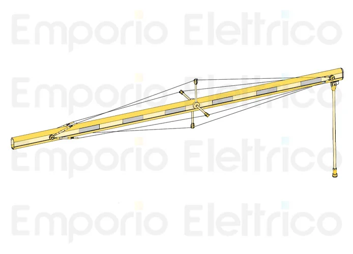 fadini set of no. 4 stainless steel pull ropes for rod of 7,40 m 1958L