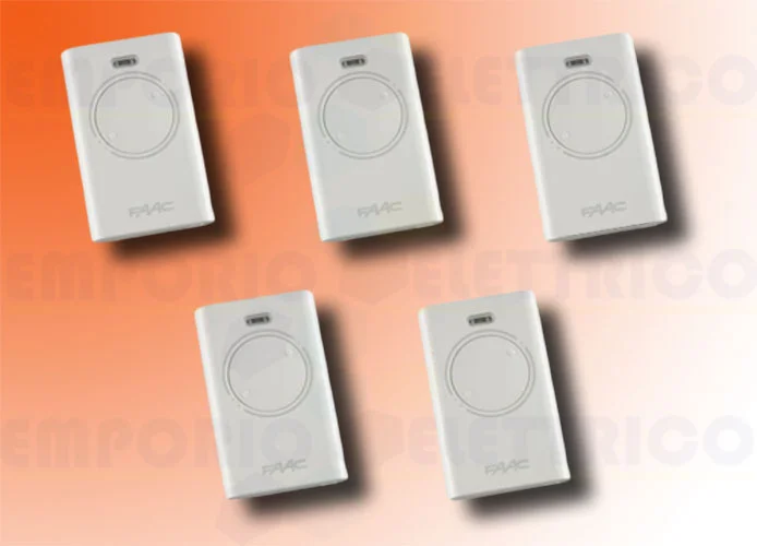faac 5 x 2-channel remote controls xt2 433 slh lr 787007 (new code 787032)
