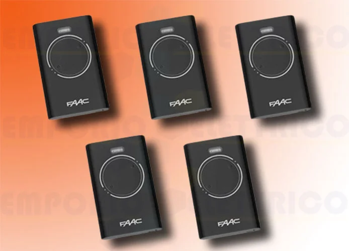 faac 5 x 2-channel remote controls xt2 433 slh lr 7870071 (new code 787032)