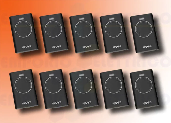 faac 10 x 2-channel remote controls xt2 433 slh lr 7870071 (new code 787032)