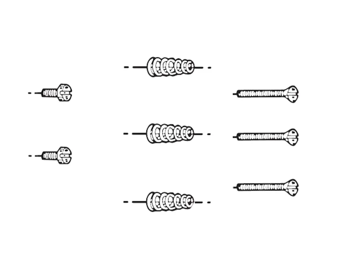 fadini 2x spare part set of screws and springs for photocells for difo 33 33016