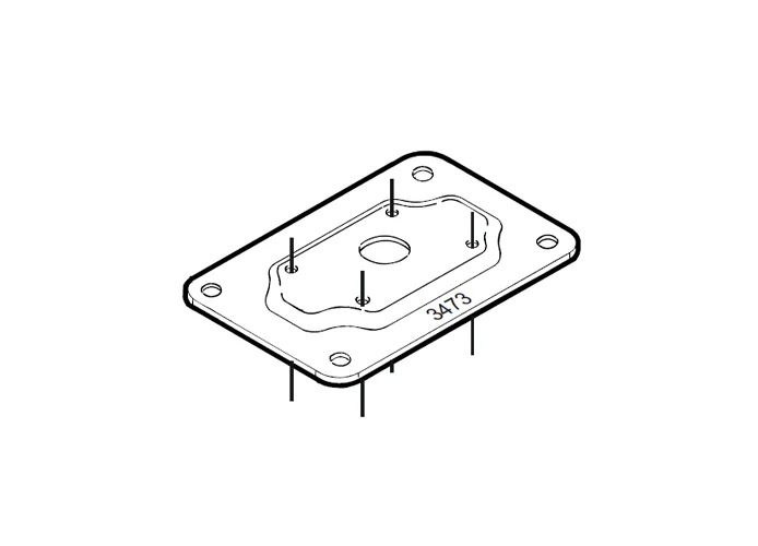 fadini spare part base plate 150x100 mm sp.3 for prit 19 44203