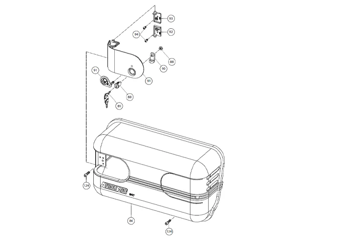 fadini spare part complete protective cover for aproli 280 batt 280861