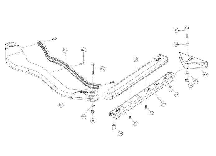 fadini spare part complete control rod for aproli 280 batt 280951