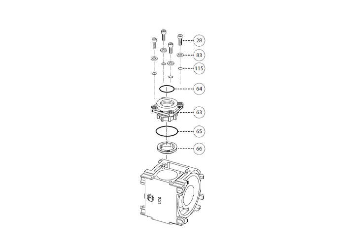fadini spare part complete shaft support for aproli 280 batt 280159