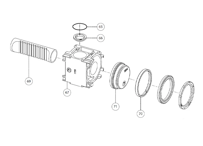 fadini spare part cross-shaped body for aproli 280 batt 28067