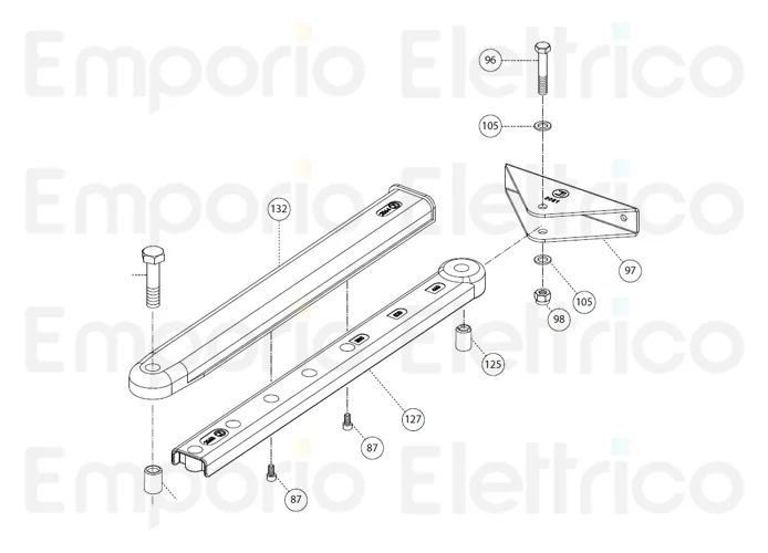 fadini spare part packaging with complete mounting bracket 280955