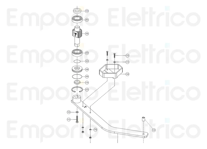 fadini spare part complete shaft for aproli 280/700 robusto 280960