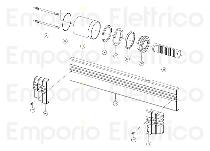 fadini spare part complete cover for aproli 380 lb 380134