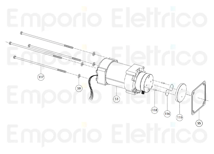 fadini spare part electric motor with pump p3 for aproli 380 lb 380126
