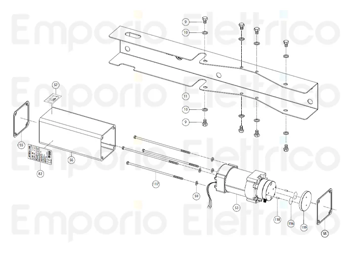 fadini spare part fastening bracket for aproli 380 lb 38011
