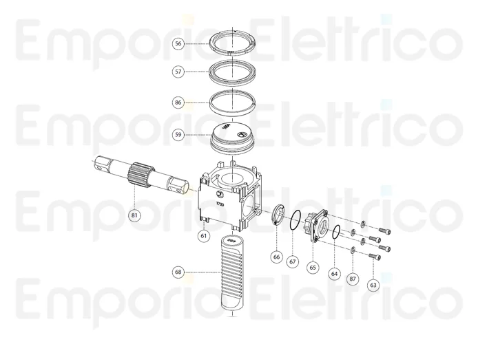 fadini spare part gear shaft for aproli 480 48081