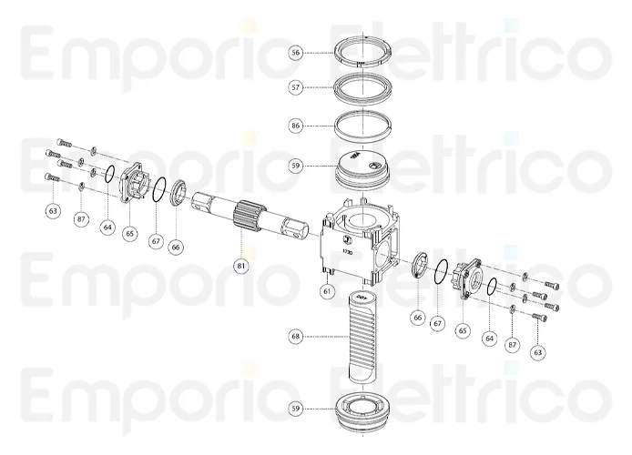 fadini spare part complete shaft support for aproli 480 480108