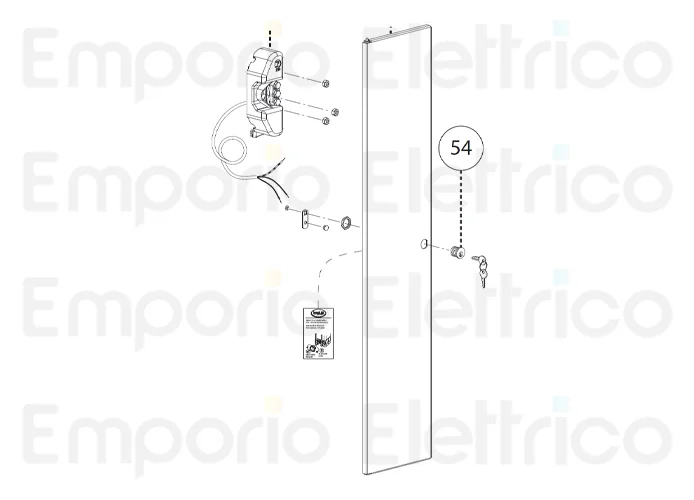 fadini spare part complete lock for barri 88 88854