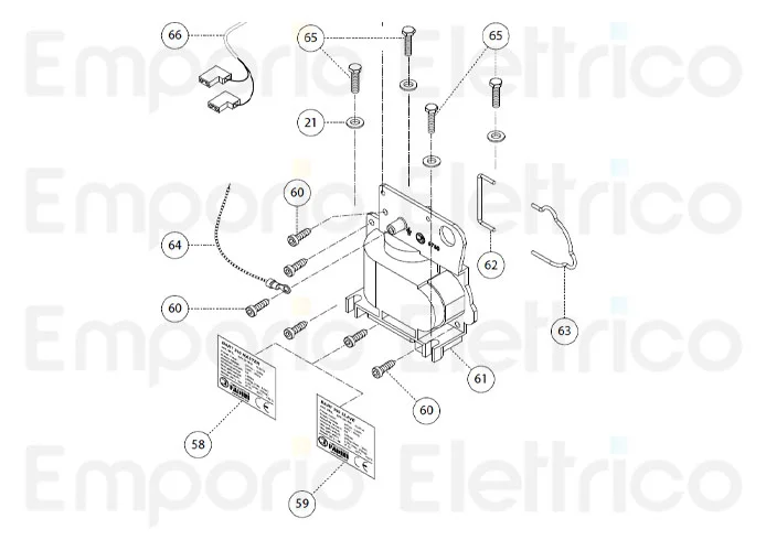 fadini spare part power cable 230 v for bart 350 35066