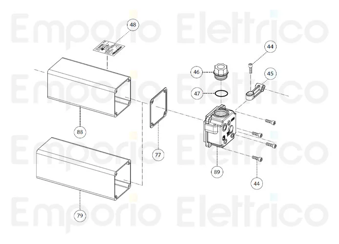 fadini spare part oil tank for jack 110° for combi 740 74088