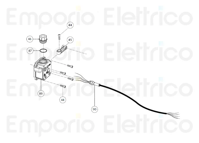 fadini spare part 2.50 m complete electrical cable for combi 740 74090