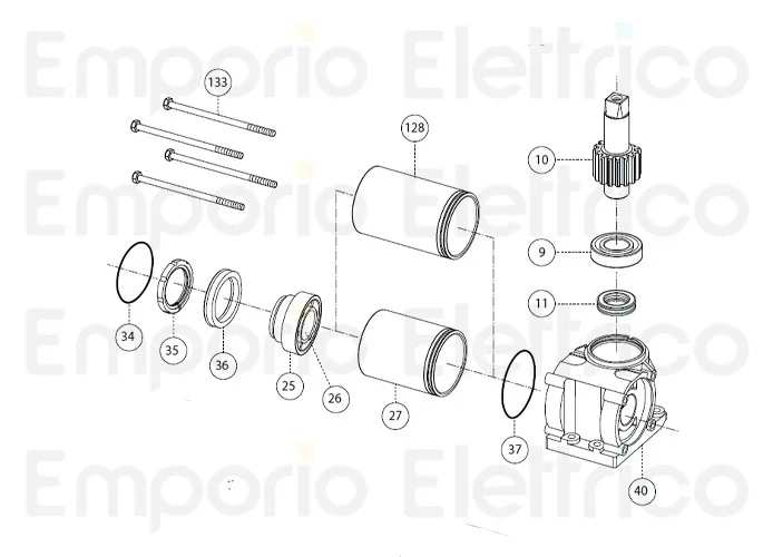 fadini spare part screw m8x150 te 4pcs for combi 740 740133 4