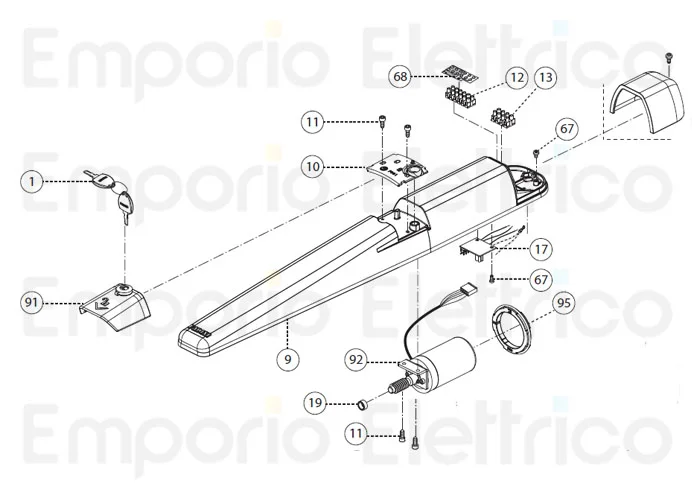 fadini spare part sliding cover for dardo 424 / 430 43091