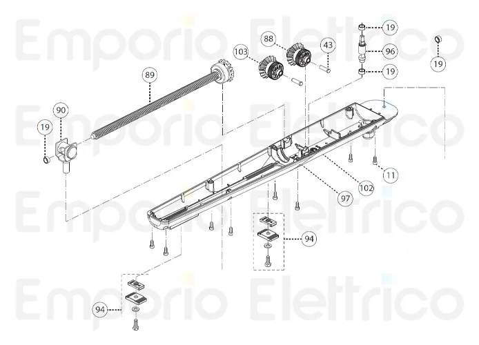 fadini spare part lower carter for dardo 430 430102
