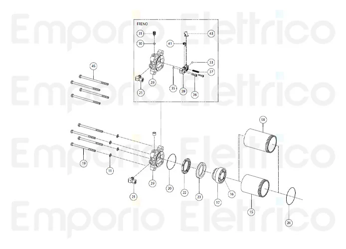 fadini spare part screw m8x125 te 4pcs for drive 700 70219 4