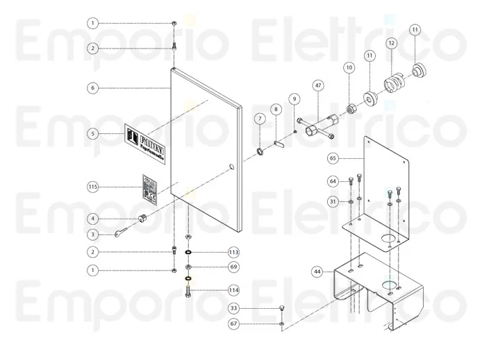 fadini spare part tube release key e 23-27 fibo 300 30047