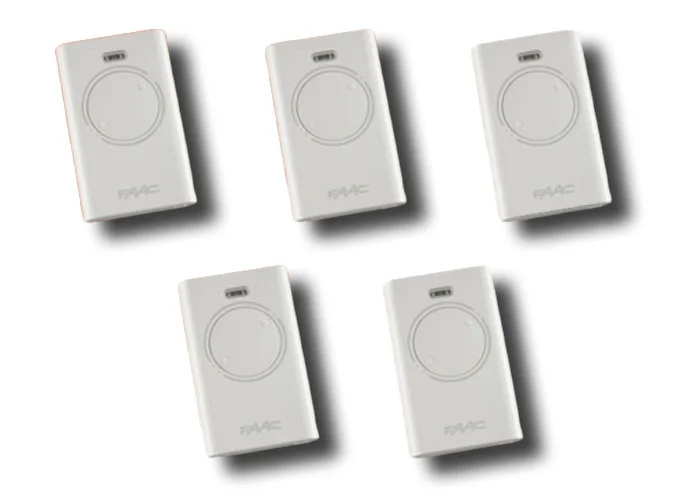 faac 5 x 2-channel remote controls xt2 433 slh lr 787007 (new code 787032)