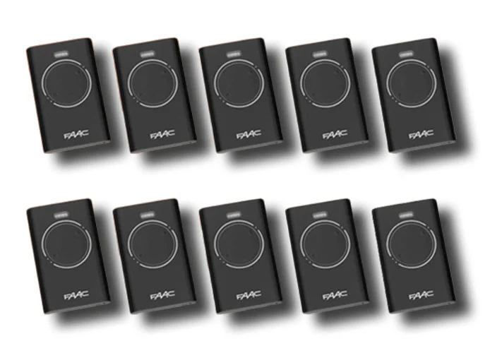 faac 10 x 2-channel remote controls xt2 868 slh lr 7870091 (new code 787030)