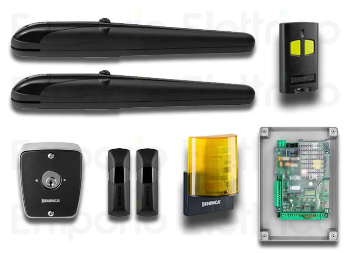beninca automation kit for swing gates 24vdc kbob2124.dk+tokey