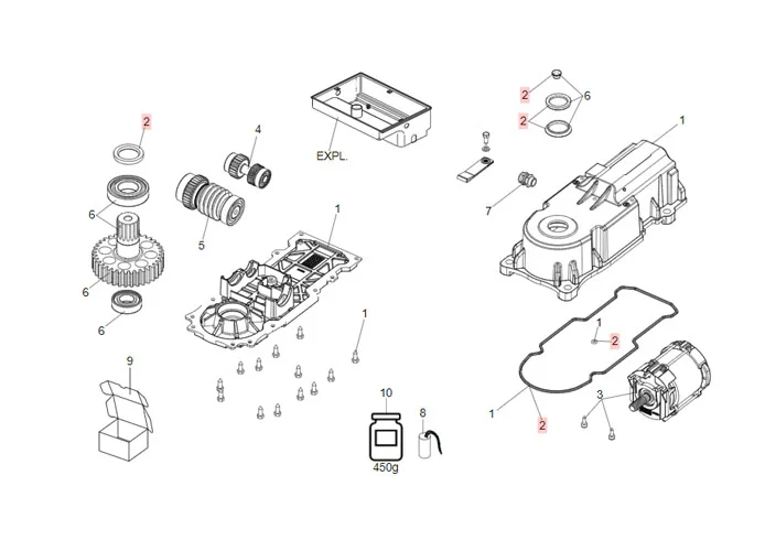 faac spare part gasket package 770n (2020) 63003398