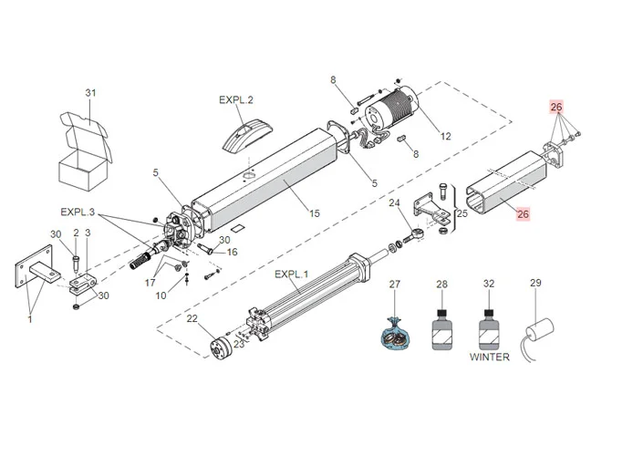 faac spare part carter group 400 l 63003329