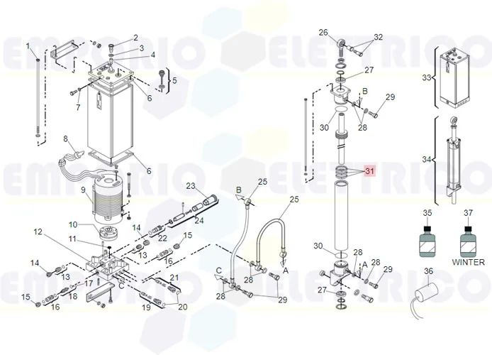 faac spare part gasket eud 4032/1k z20 7095065