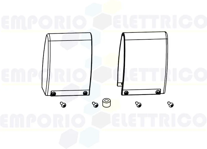 faac spare part pair of end caps for edge mse110w 392000