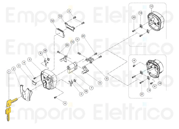 fadini spare part customised encryption key (F0001 F0025) 37201