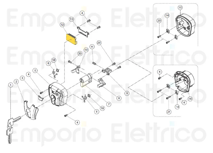 fadini spare part board with terminals, micro and LED for chis-e 37 37212