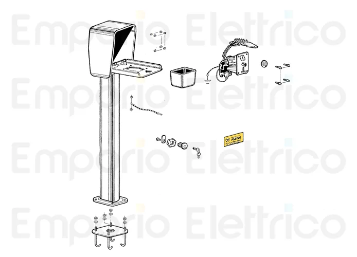 fadini spare part sticker "meccanica fadini" for geco 9 20337