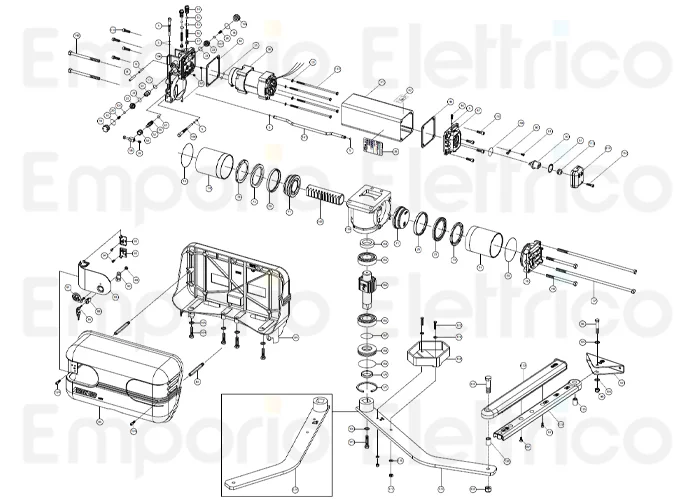 fadini spare part electric motor group/jack/left tank 280791