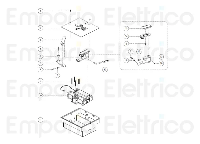 fadini spare part manual release key for combi 787 78712