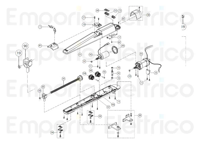 fadini spare part lower carter for dardo 424 43097