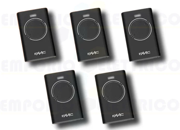 faac 5 x 2-channel remote controls xt2 433 slh lr 7870071 (new code 787032)