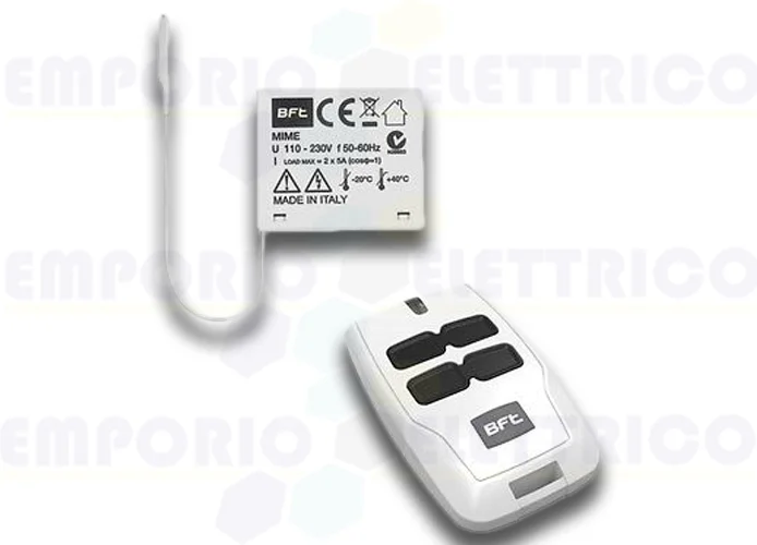 bft indoor 2-channel receiver 433 mhz mime ac kit 2611779 r400005