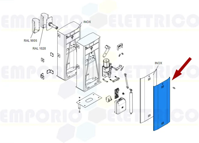 came spare part enclosure door g6000 g6500 119rig063 