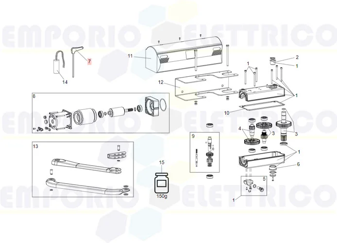 faac spare part release key 390-550-trigon-breeze 713001