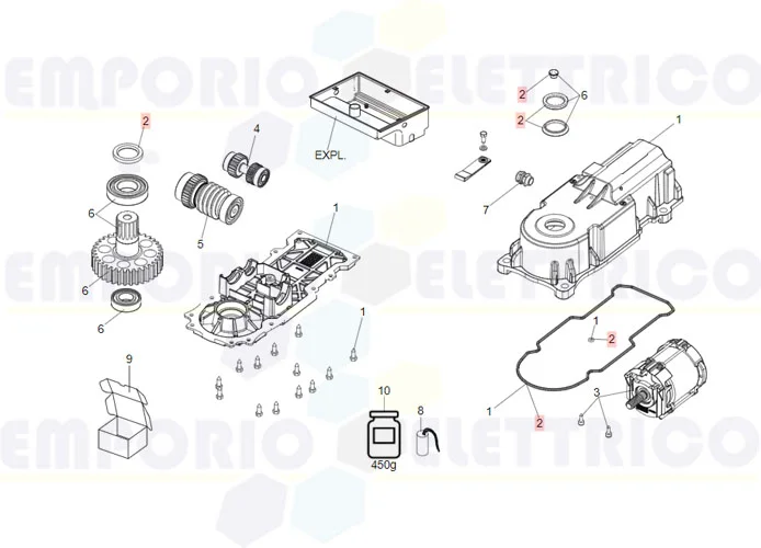 faac spare part gasket package 770n (2020) 63003398