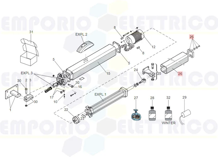 faac spare part carter group 400 l 63003329