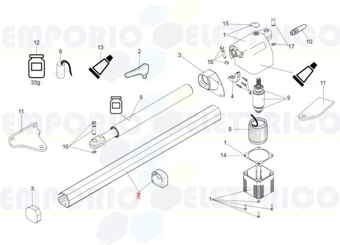 faac spare part carter 412 new version 7272795