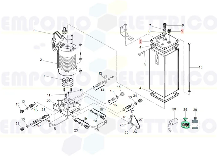 faac spare part oil level cap 615-750-820-860 7112055