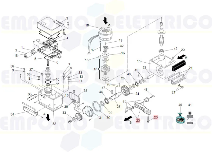 faac spare part release lever group 746/844 63003339