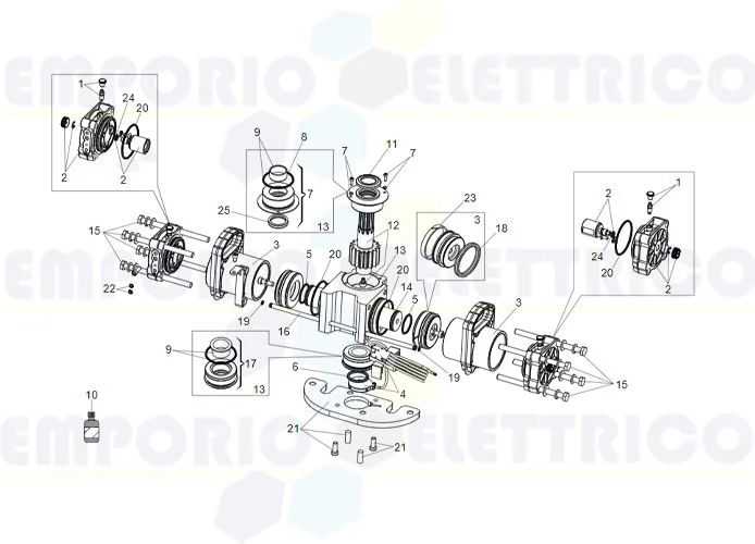 faac jack motor spare parts page s800h enc 180°