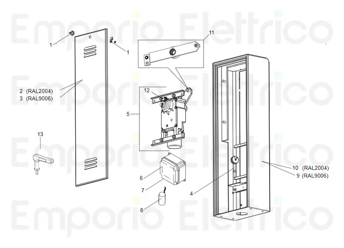 faac spare parts page for barriers 617- 6